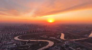 大运河冬日晨景