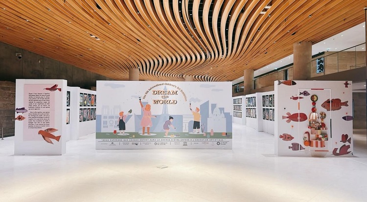 “Dream the World”国际儿童画展现场。主办方供图 “Dream the World”国际儿童画展现场。主办方供图
