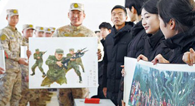 大学生进军营开展国防主题实践活动