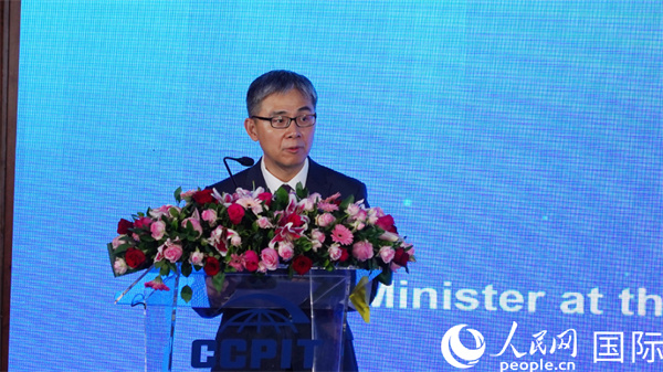 李志刚公使致辞。人民网 刘畅摄 李志刚公使致辞。人民网 刘畅摄