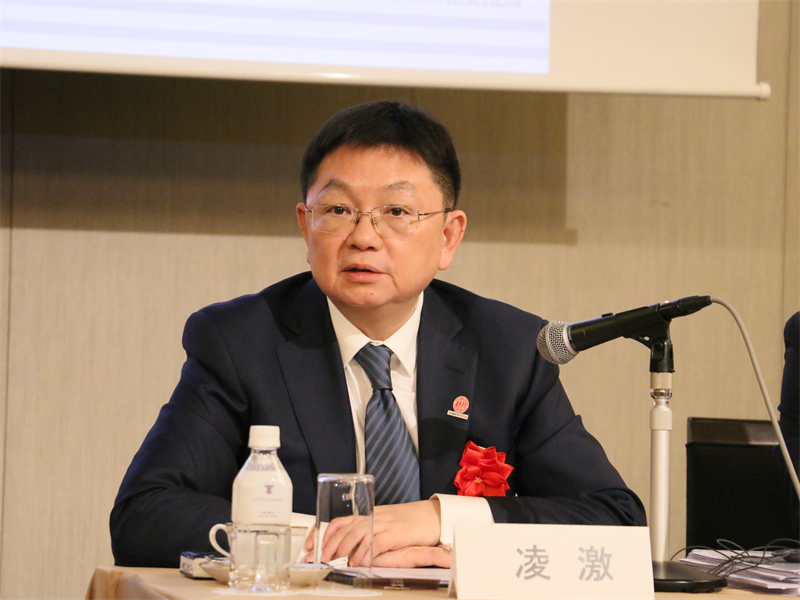 商务部副部长兼国际贸易谈判副代表凌激致辞。人民网 许可摄 商务部副部长兼国际贸易谈判副代表凌激致辞。人民网 许可摄