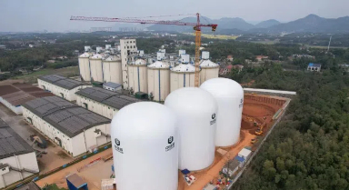 中国首批9000吨级气膜粮仓亮相湖南