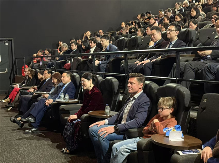 图为比利时首映式现场。人民网记者 牛瑞飞摄
