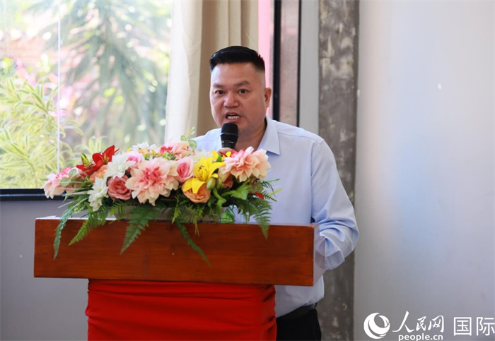 巴西中国和平统一促进会会长张小春发表致辞。人民网记者 宋亦然摄 巴西中国和平统一促进会会长张小春发表致辞。人民网记者 宋亦然摄