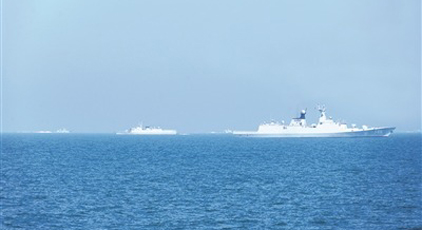 海军某支队组织编队协同训练