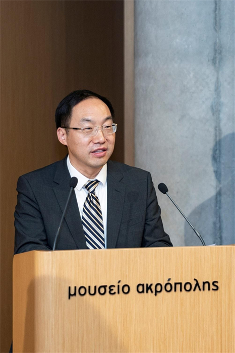 中国外文局副局长于运全作开幕致辞。主办方供图 中国外文局副局长于运全作开幕致辞。主办方供图