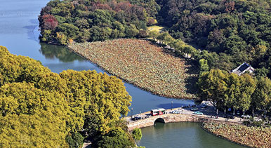 浙江杭州：西湖景色如畫
