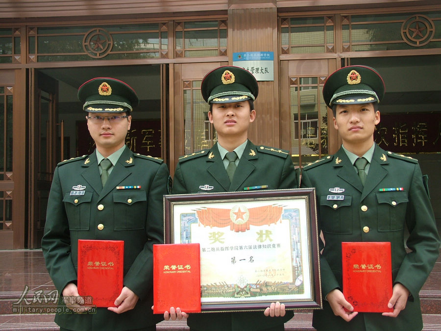二炮指挥学院李梦飞、张学强、尤高升祝大家新