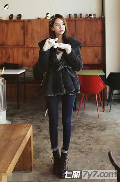 矮个子女生冬装穿衣搭配图片 教你巧搭服装显身高【6】