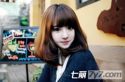 大脸女生修颜瘦脸发型 打造唯美俏皮范【6】--时