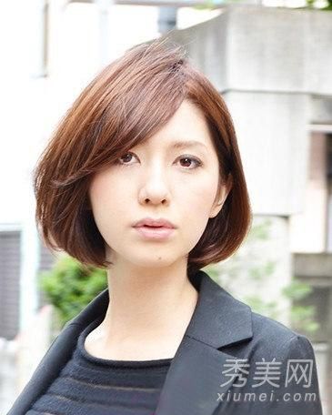 修颜中短发发型 解决肉圆脸问题【图【7】