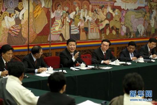 （两会）（1）习近平参加西藏代表团审议