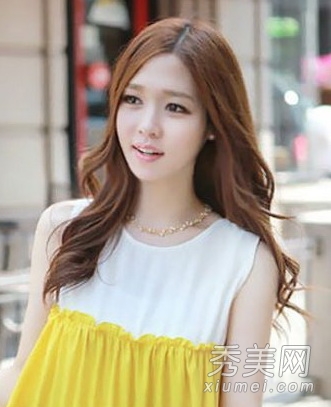 显气质的韩式中分长卷发