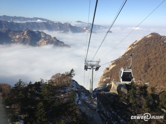 华山西峰索道4月1日正式运营 单程票价140元