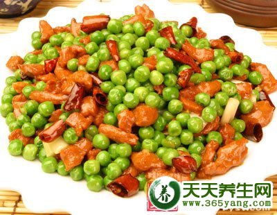 豌豆炒牛肉粒