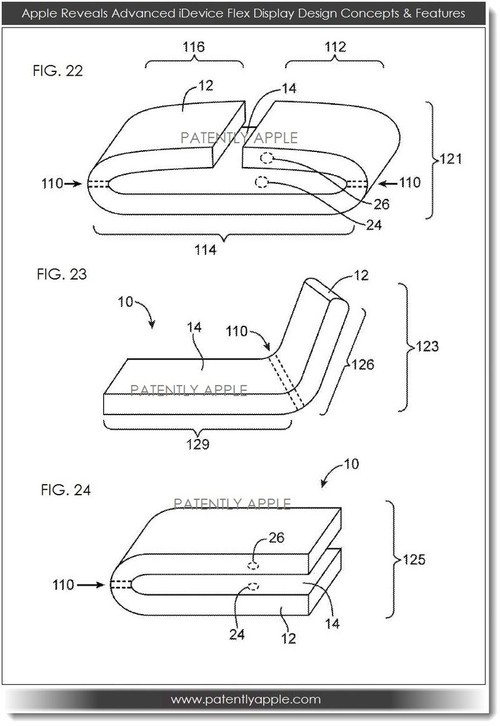 苹果柔性屏幕专利 设备可直接进行弯曲 