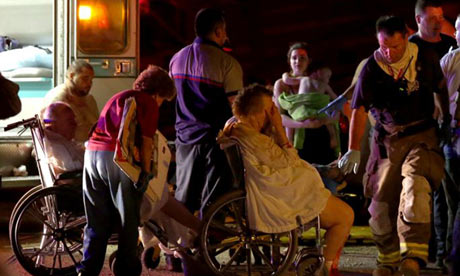 Residents are evacuated from a nursing home that was extensively damaged by a Texas explosion