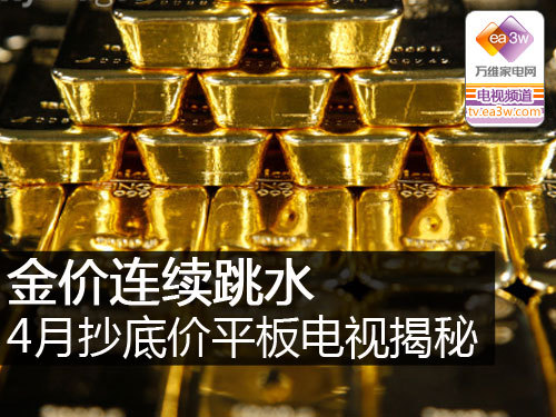 金價連續跳水 4月抄底價平板電視揭秘