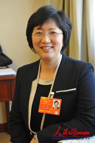 全国人大代表、常州工学院副院长张红 (人民网 赵晶 摄)