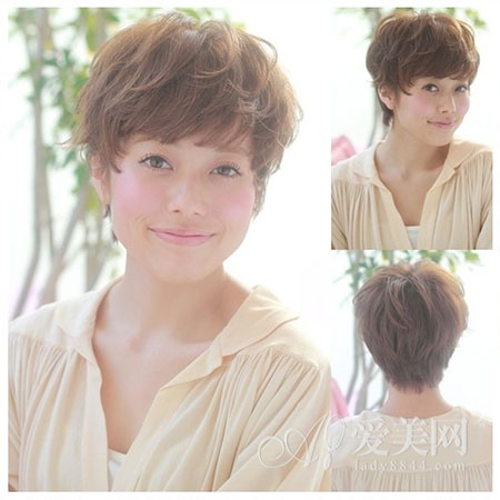 头发少合适什么发型+短发烫发显丰满【6】