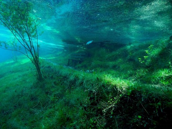 奥地利“水珍珠”：绿湖水下公园