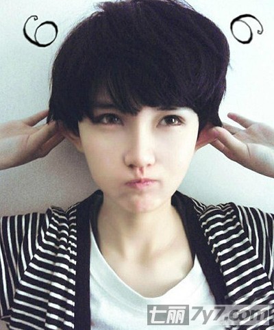 个性简约潮流短发+欧美气场十足显脸瘦--时尚--