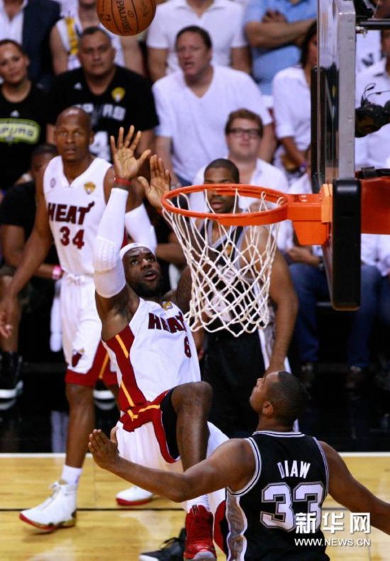 NBA总决赛第六场:热火加时力克马刺 比分扳为