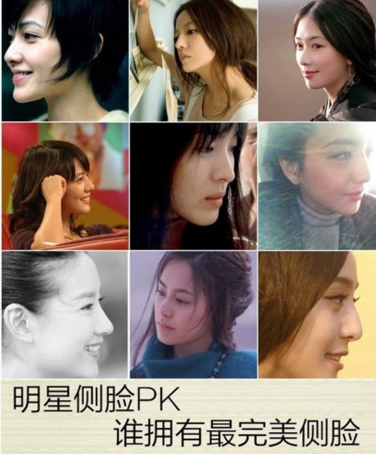 人民网娱乐频道 原标题:赵薇完美侧脸完败高圆圆 女星绝美侧脸大pk