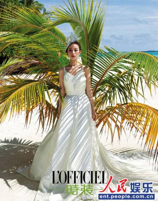 倪妮唯美婚纱封面写真+演绎法式精致优雅浪漫