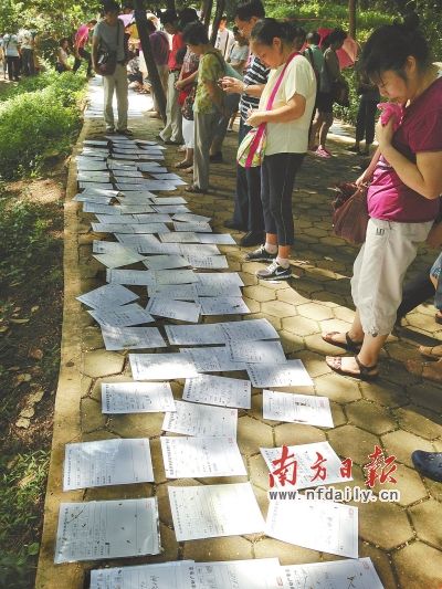广州天河公园<em>父母</em>摆摊<em>为儿女相亲</em> 已集结24