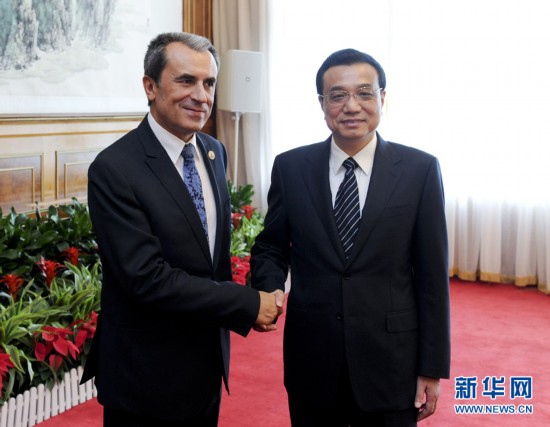 李克强会见保加利亚总理奥雷沙尔斯基