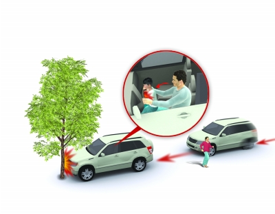 醉驾父亲将3岁儿子夹腿间 车撞树致其当场身亡