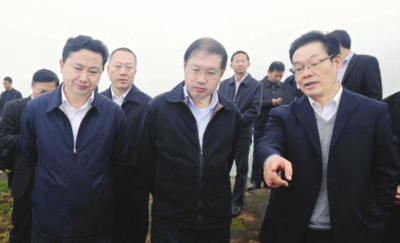 四川省国土资源厅厅长杨冬生一行赴广安市调研