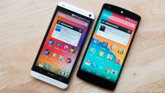 四核旗舰新机 LG Nexus 5对比HTC One