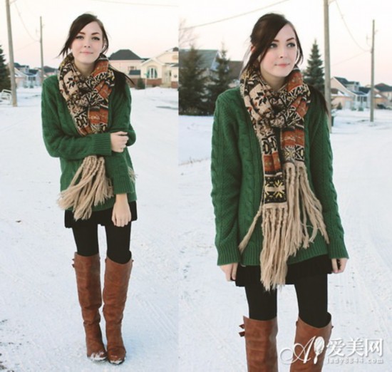 围巾5种搭配术 解决秋冬搭配难题