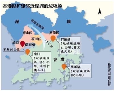 计划扩建与深圳一河之隔的屯门垃圾填埋场