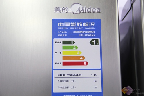 603升“巨無霸” 美的對開門冰箱搶先登場 