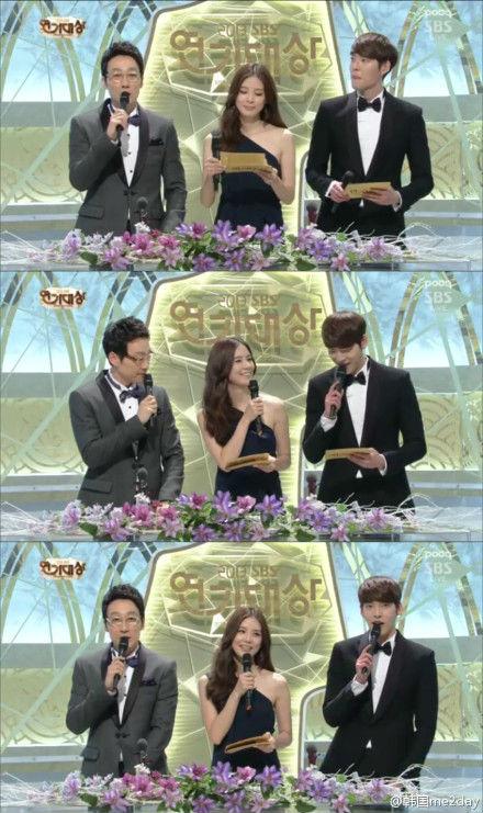 韩国2013SBS演技大赏精彩盘点:金宇彬颁李敏