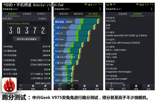 华为荣耀3C\/酷派大神围剿红米 千元智能机跑分