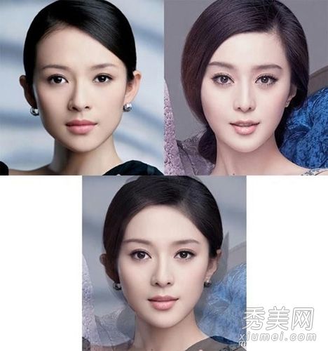 娱乐圈最美女明星+PS合成完美脸型【10】--江西频