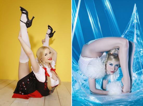 <em>世界最软</em>女子拍台历大秀高难度柔术【4】--陕