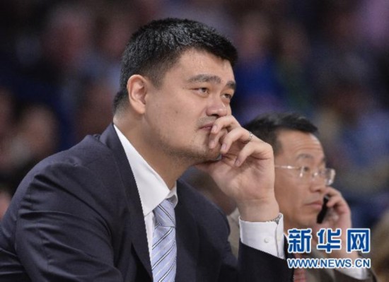 NBA全明星赛:姚明观战