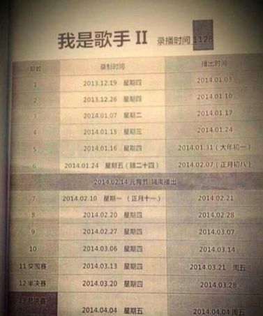 我是歌手第二季第八期歌单曝光:邓紫棋的《回