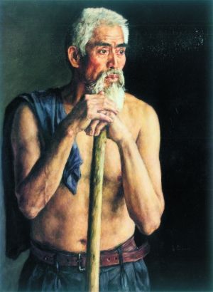 杨飞云《劳动者》 作为当代写实主义油画的领军人物,杨飞云的作品闪烁着古典主义高贵而严谨的光芒。他表现对象时刻画周详,形色熨贴,气息静穆,尤其是将欧洲古典绘画的语法在叙述中国人物时,所具有的美感,合理性与说服力,在古典主义里注入了时代精神。以这幅作品为例,在现场看原作会发现光亮的部分非常漂亮,他用光油罩染的方式表现人物精神,细节刻画技法极端,将古典主义油画语言向前推进。