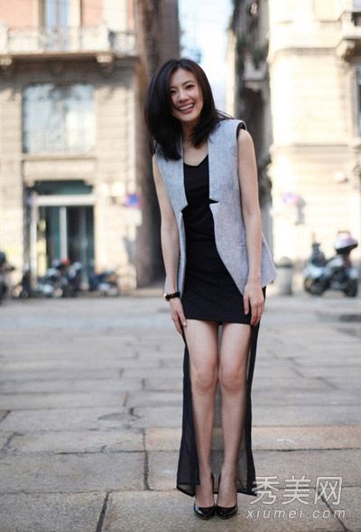 高圆圆早春时尚街拍 诠释轻熟女范儿