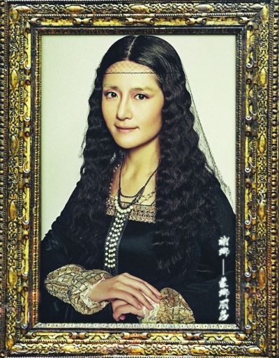 谢娜穿越二次元空间变蒙娜丽莎