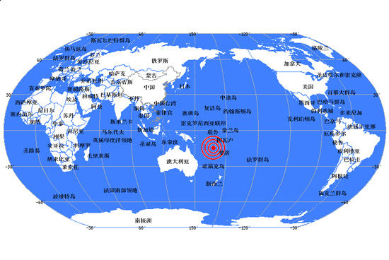 南太平洋岛国瓦努阿图发生6.1级地震