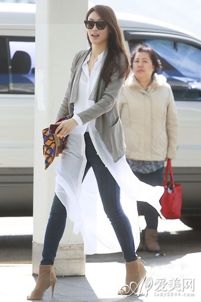 针织开衫叠穿法 长短对比是搭配TIPS