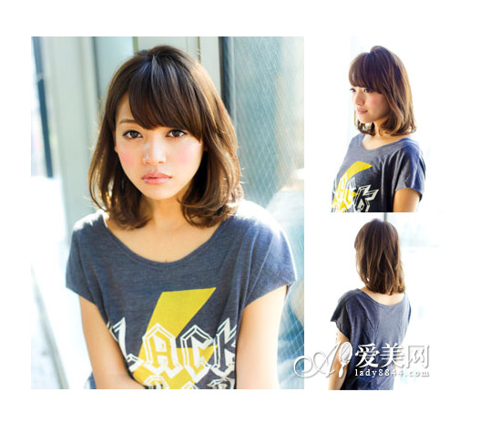 斜刘海<em>发型</em>图片 发尾<em>内扣</em>甜美修颜【11】--江西