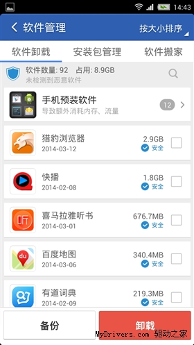 手机瘦身谁最牛?六款主流清理软件横评